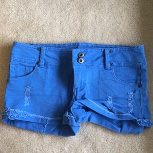 Blue jean shorts